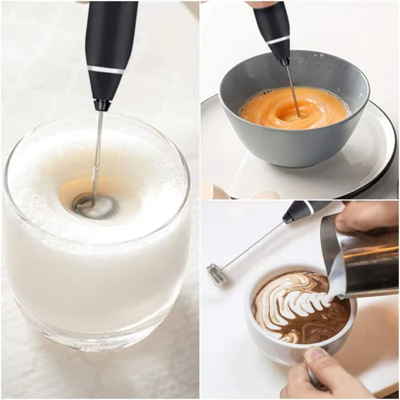 USB Rechargeable Coffee Frother – High-Speed Stainless Steel Beater