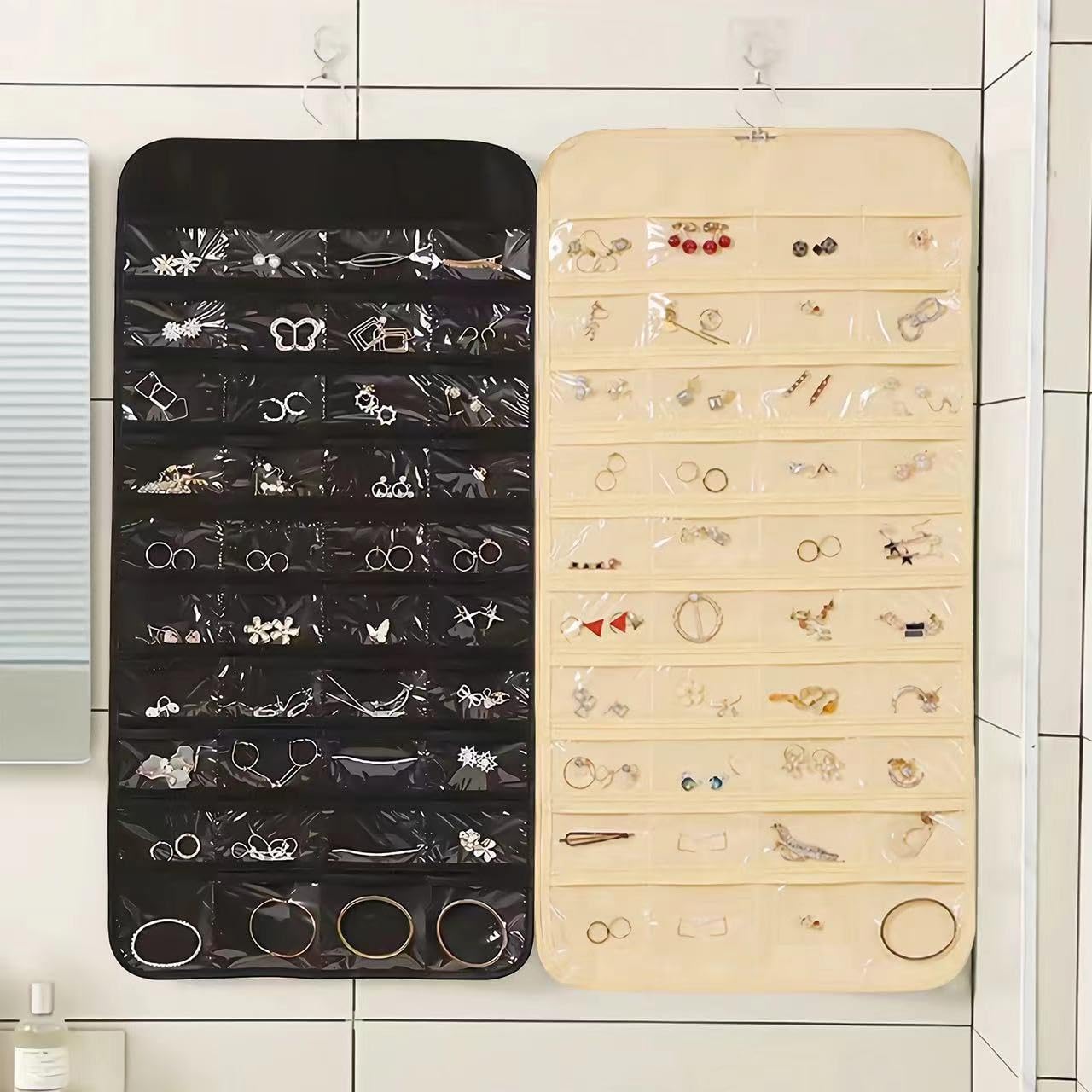 Double-Sided Hanging Jewelry Organizer